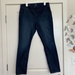 NYDJ jeans pull on leggings- dark wash